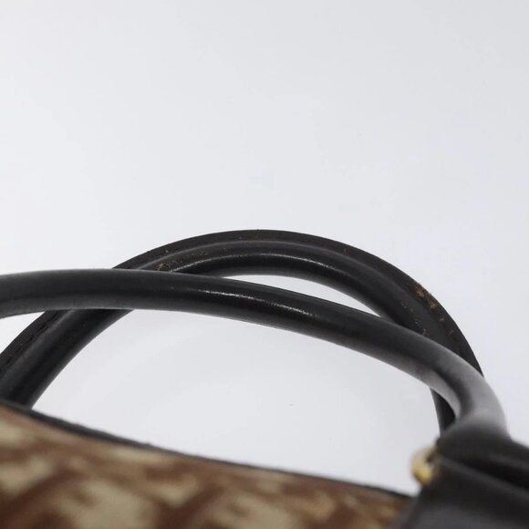Christian Dior Trotter Canvas Hand Bag Brown Gold Auth 128326 - Picture 9 of 16